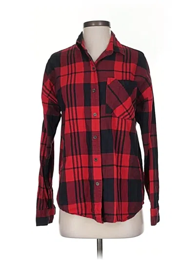 Pre-owned Old Navy Long Sleeve Button Down Shirt In Red