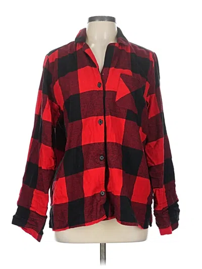 Pre-owned Old Navy Long Sleeve Button Down Shirt In Red
