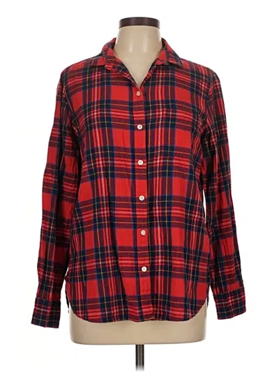 Pre-owned Old Navy Long Sleeve Button Down Shirt In Red