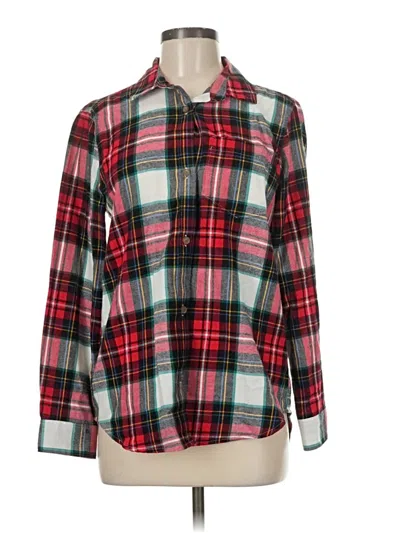 Pre-owned Old Navy Long Sleeve Button Down Shirt In Red