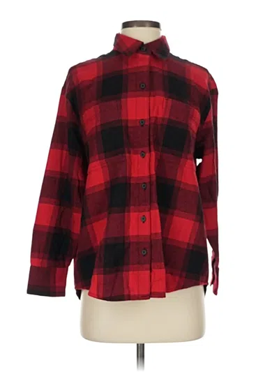 Pre-owned Old Navy Long Sleeve Button Down Shirt In Red