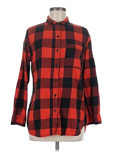 Pre-owned Old Navy Long Sleeve Button Down Shirt In Red