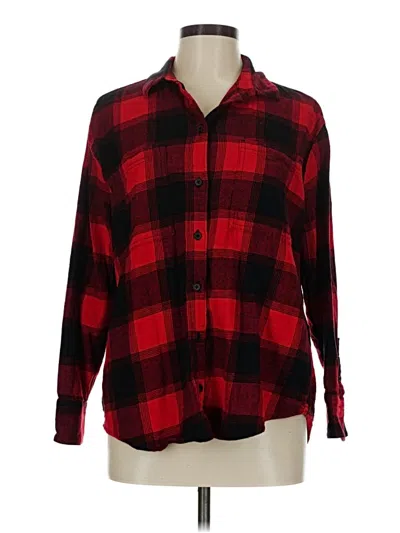 Pre-owned Old Navy Long Sleeve Button Down Shirt In Red