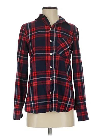 Pre-owned Old Navy Long Sleeve Button Down Shirt In Red