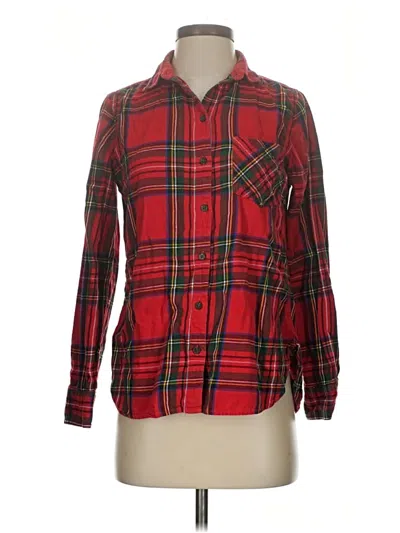 Pre-owned Old Navy Long Sleeve Button Down Shirt In Red