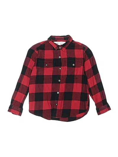 Pre-owned Old Navy Kids' Long Sleeve Button Down Shirt In Red