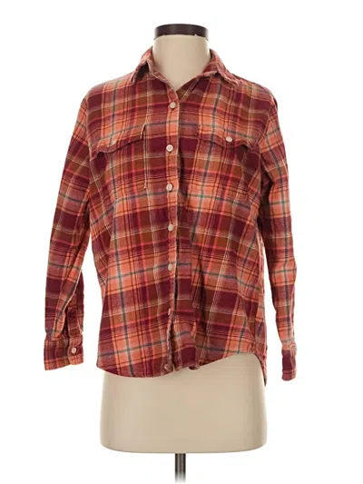 Pre-owned Old Navy Long Sleeve Button Down Shirt In Red