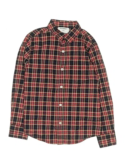 Pre-owned Old Navy Kids' Long Sleeve Button Down Shirt In Red