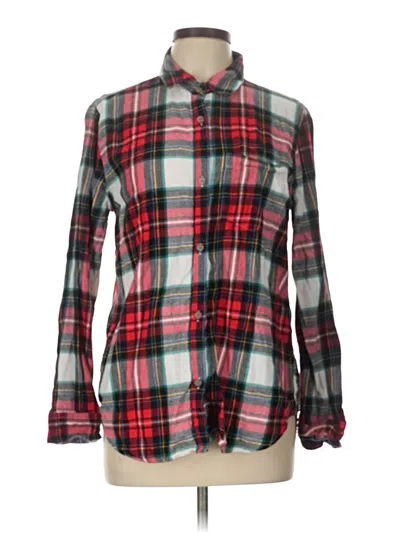 Pre-owned Old Navy Long Sleeve Button Down Shirt In Red