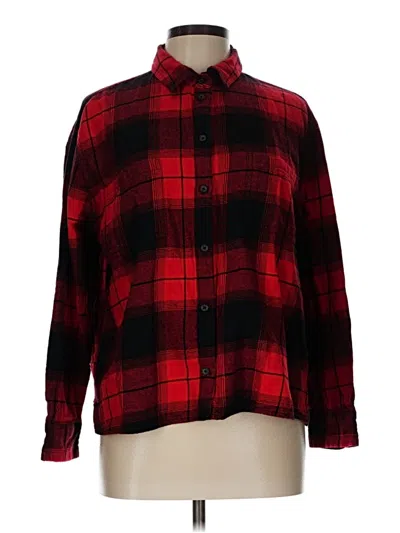 Pre-owned Old Navy Long Sleeve Button Down Shirt In Red