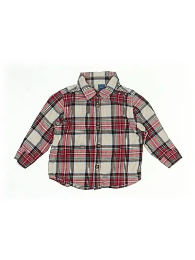Pre-owned Old Navy Babies' Long Sleeve Button Down Shirt In Red