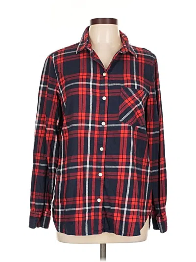 Pre-owned Old Navy Long Sleeve Button Down Shirt In Red
