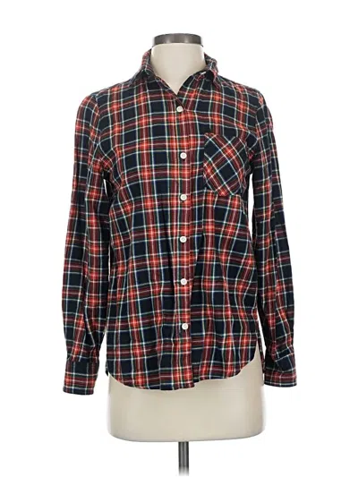 Pre-owned Old Navy Long Sleeve Button Down Shirt In Red