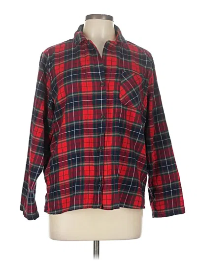 Pre-owned Old Navy Long Sleeve Button Down Shirt In Red