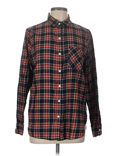 Pre-owned Old Navy Long Sleeve Button Down Shirt In Red
