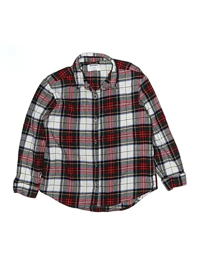 Pre-owned Old Navy Kids' Long Sleeve Button Down Shirt In Red