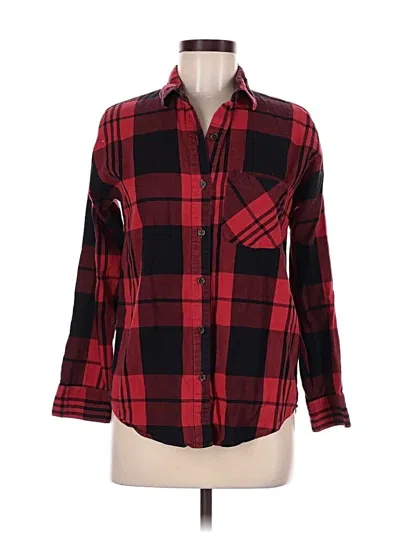 Pre-owned Old Navy Long Sleeve Button Down Shirt In Red