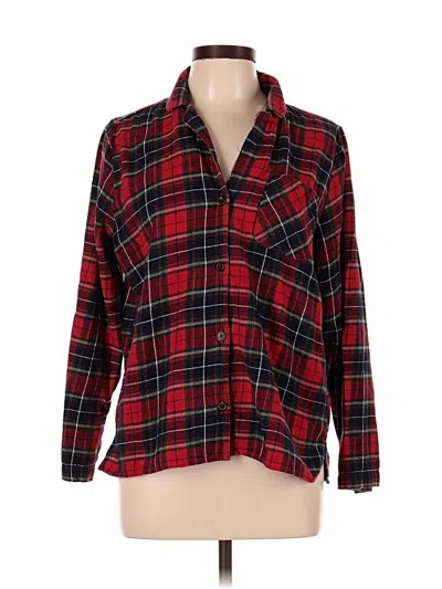 Pre-owned Old Navy Long Sleeve Button Down Shirt In Red