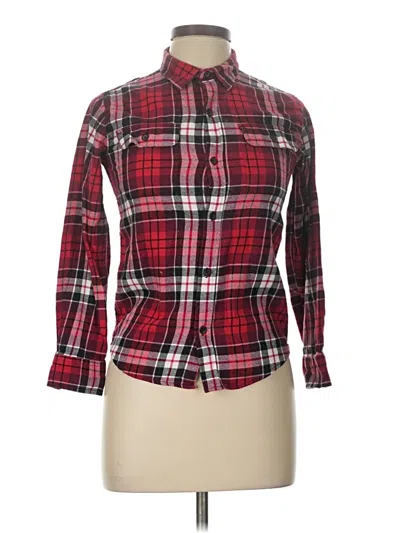 Pre-owned Old Navy Long Sleeve Button Down Shirt In Red