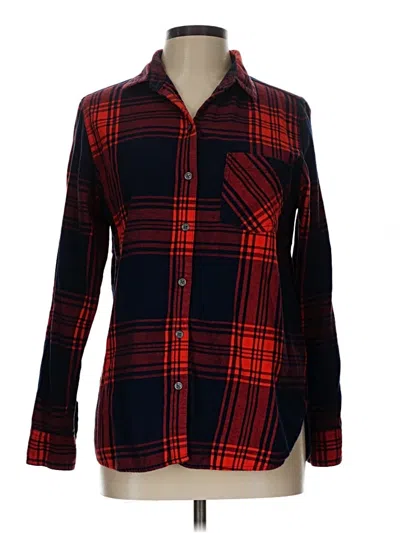 Pre-owned Old Navy Long Sleeve Button Down Shirt In Red