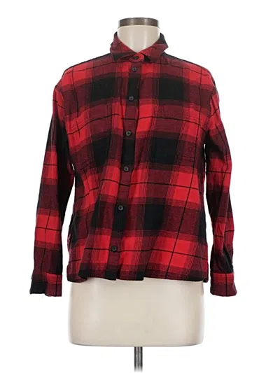 Pre-owned Old Navy Long Sleeve Button Down Shirt In Red