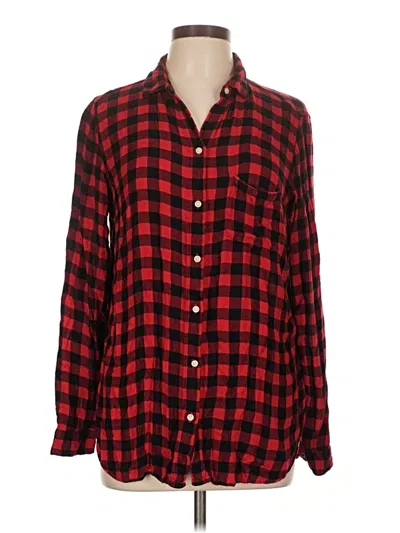 Pre-owned Old Navy Long Sleeve Button Down Shirt In Red