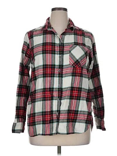 Pre-owned Old Navy Long Sleeve Button Down Shirt In Red