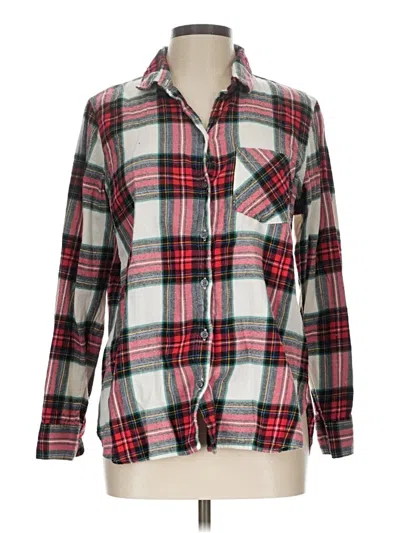 Pre-owned Old Navy Long Sleeve Button Down Shirt In Red