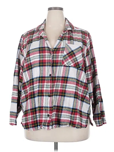 Pre-owned Old Navy Long Sleeve Button Down Shirt In Silver