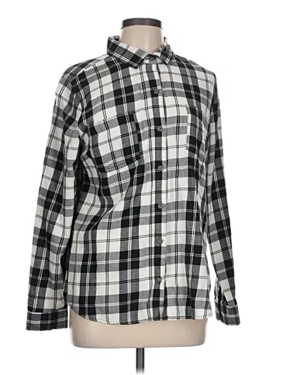Pre-owned Old Navy Long Sleeve Button Down Shirt In Silver