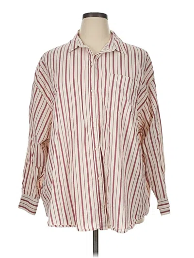 Pre-owned Old Navy Long Sleeve Button Down Shirt In Tan