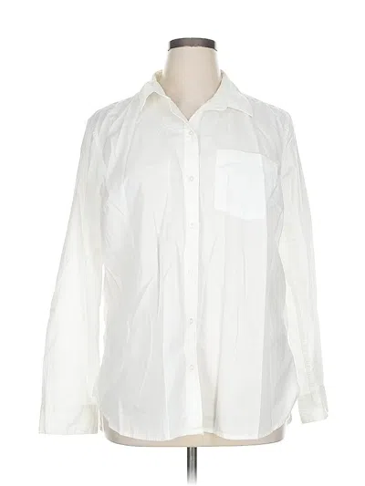 Pre-owned Old Navy Long Sleeve Button Down Shirt In White