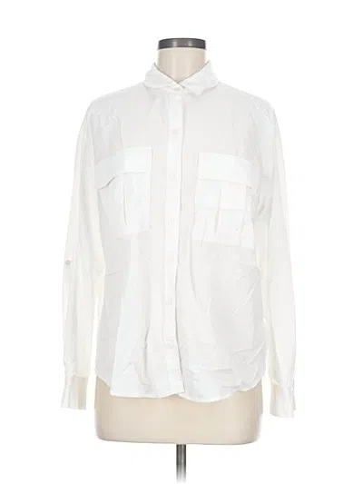 Pre-owned Old Navy Long Sleeve Button Down Shirt In White
