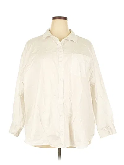 Pre-owned Old Navy Long Sleeve Button Down Shirt In White