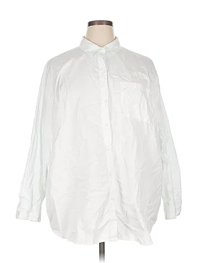 Pre-owned Old Navy Long Sleeve Button Down Shirt In White