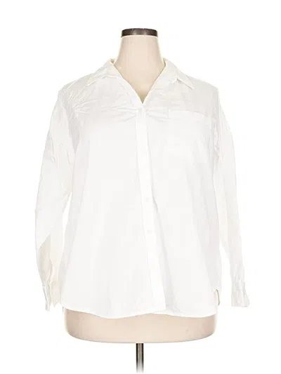 Pre-owned Old Navy Long Sleeve Button Down Shirt In White