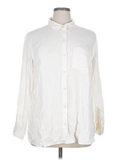 Pre-owned Old Navy Long Sleeve Button Down Shirt In White