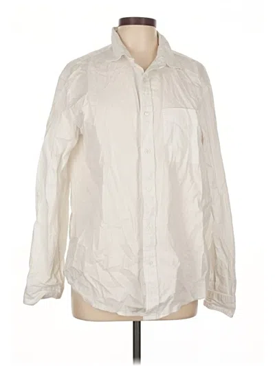 Pre-owned Old Navy Long Sleeve Button Down Shirt In White