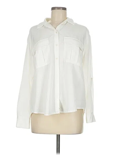 Pre-owned Old Navy Long Sleeve Button Down Shirt In White
