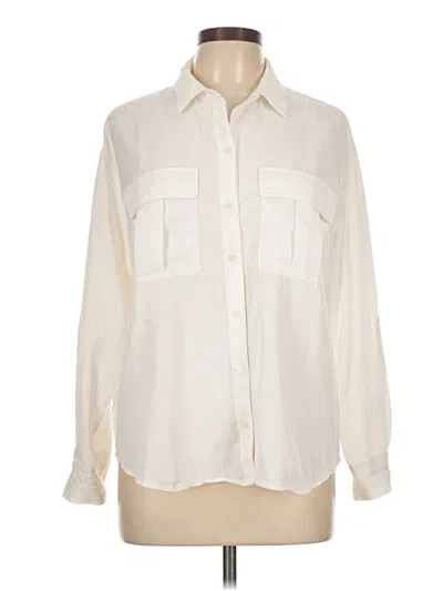 Pre-owned Old Navy Long Sleeve Button Down Shirt In White
