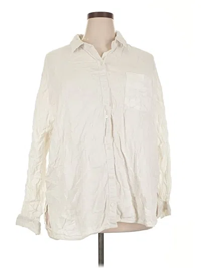 Pre-owned Old Navy Long Sleeve Button Down Shirt In White