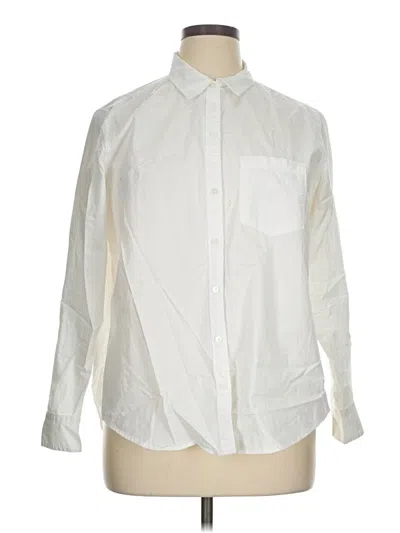 Pre-owned Old Navy Long Sleeve Button Down Shirt In White