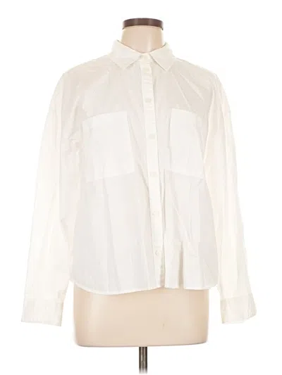 Pre-owned Old Navy Long Sleeve Button Down Shirt In White