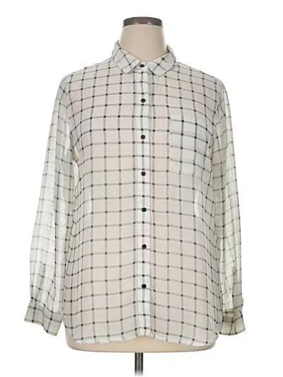 Pre-owned Old Navy Long Sleeve Button Down Shirt In White