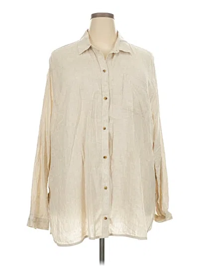 Pre-owned Old Navy Long Sleeve Button Down Shirt In White