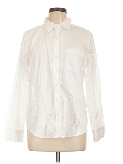 Pre-owned Old Navy Long Sleeve Button Down Shirt In White