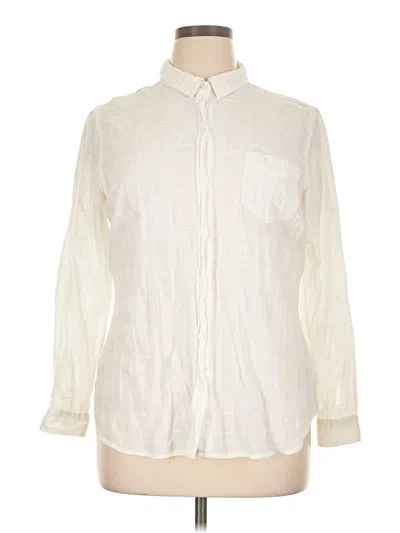 Pre-owned Old Navy Long Sleeve Button Down Shirt In White