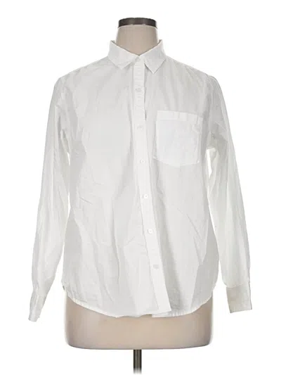Pre-owned Old Navy Long Sleeve Button Down Shirt In White