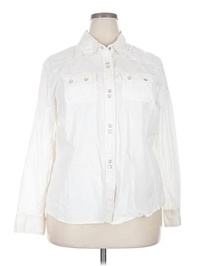 Pre-owned Old Navy Long Sleeve Button Down Shirt In White