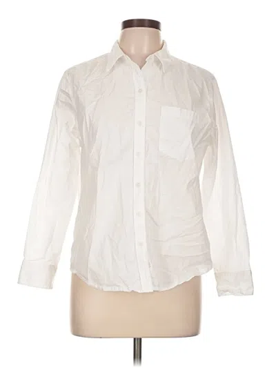Pre-owned Old Navy Long Sleeve Button Down Shirt In White